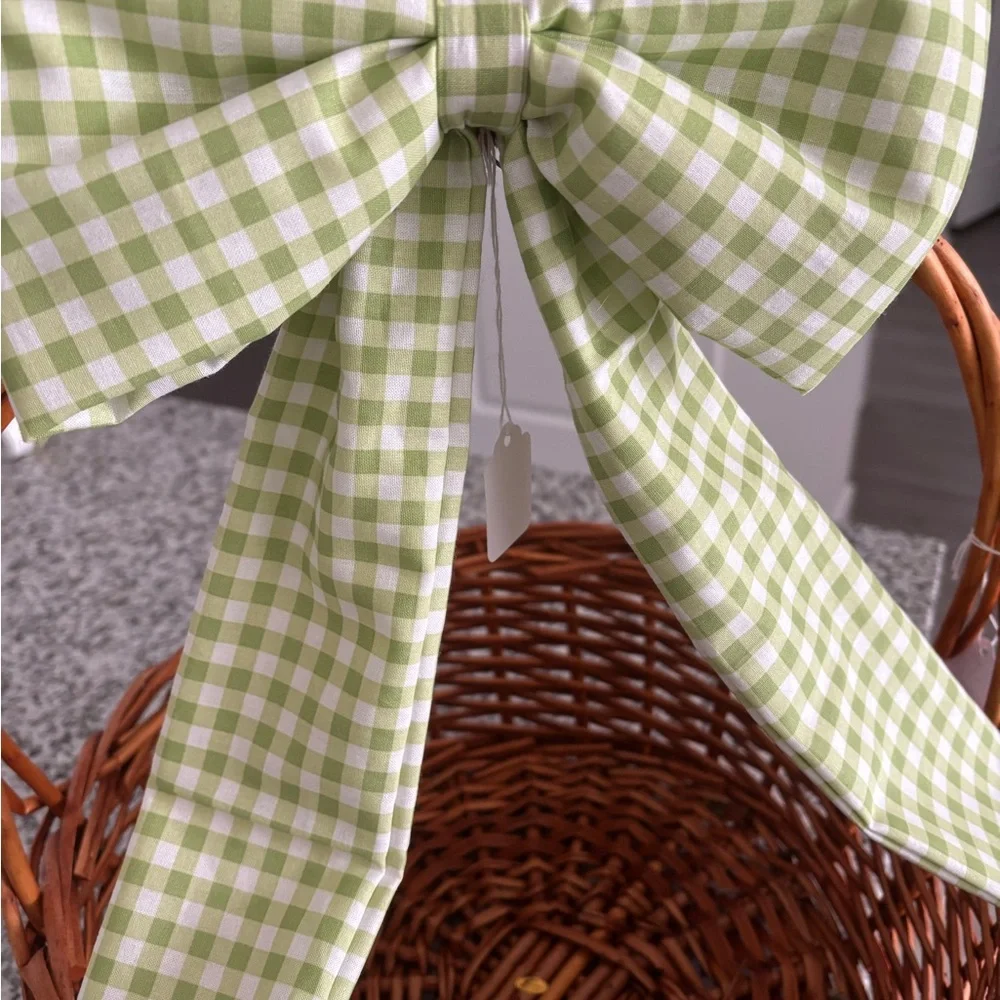 Handmade BLACK Checkered Gingham Bow Large Custom Ordered NEW COLORS Final Sale